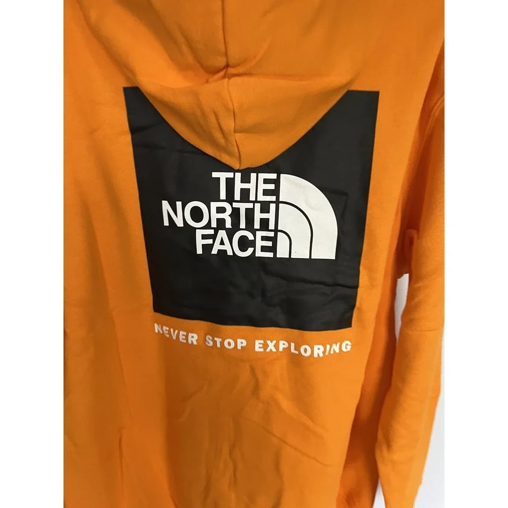The North Face Men's Box NSE Pullover Hoodie Sweatshirt Cone Orange Size Small S